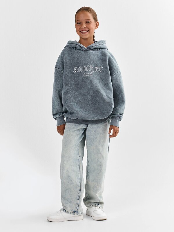 MARK FORMELLE Худи 602631 127886 ACID WASH сумрачный серый +печать