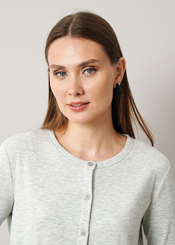 CLEVER Джемпер 602780 167318/219шв меланж св.серый