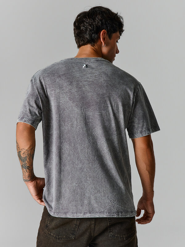 MARK FORMELLE Футболка 603113 111927 ACID WASH т.серый +печать