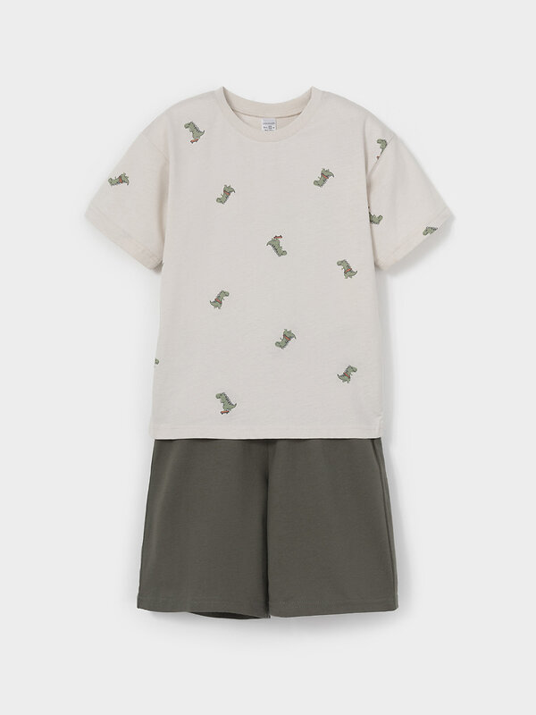 CROCKID Пижама 603527 МП 1697 кремовый, хаки