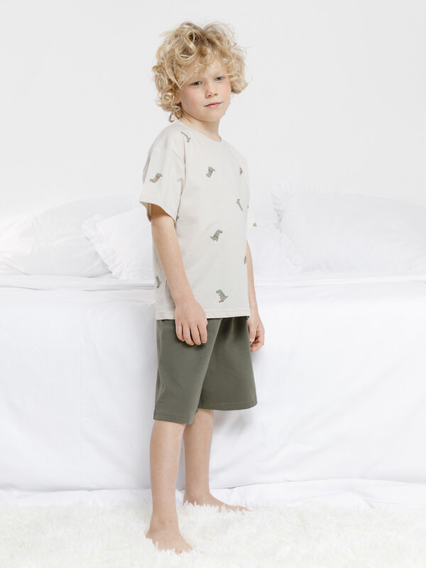 CROCKID Пижама 603527 МП 1697 кремовый, хаки
