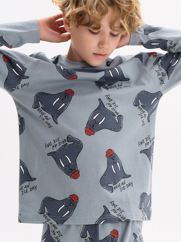 PELICAN Пижама 603635 NFAJP3398U Светло-серый