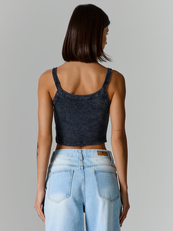 MARK FORMELLE Топ 603661 112921 ACID WASH черный