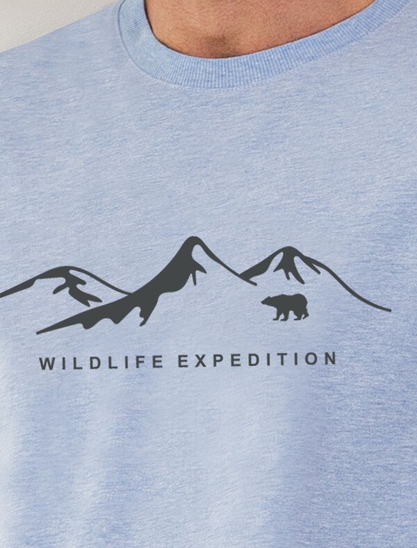VILATTE Футболка 603712 U49.068 голубой меланж_wildlife