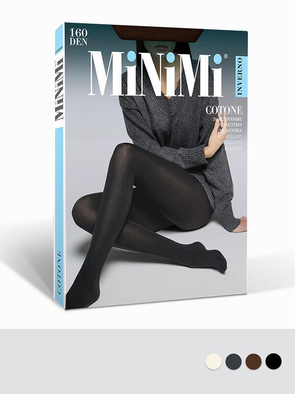 Minimi Колготки 603754 COTONE 160 Carbone (Серый)