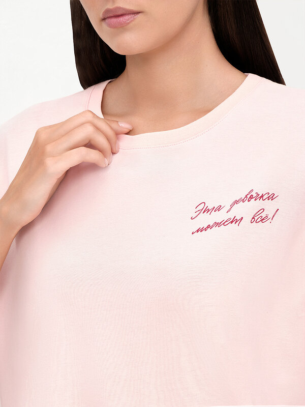 Minimi Пижама 603760 DMi 0235D AMORE Пижама жен. (Футболка + шорты), СО Rosa Chiaro/Rosso (Розовый)