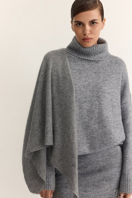 TOPTOP STUDIO Косынка 604192 TTS.604.18514.820 Серый меланж