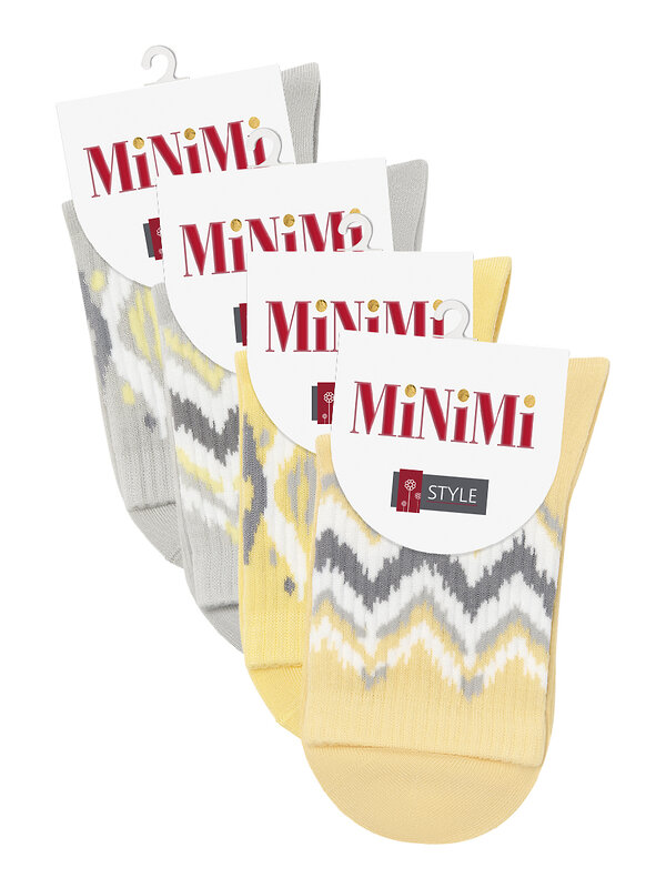 Minimi Носки 604480 MINI STYLE 4605 Grigio Chiaro (зигзаг) (Серый)