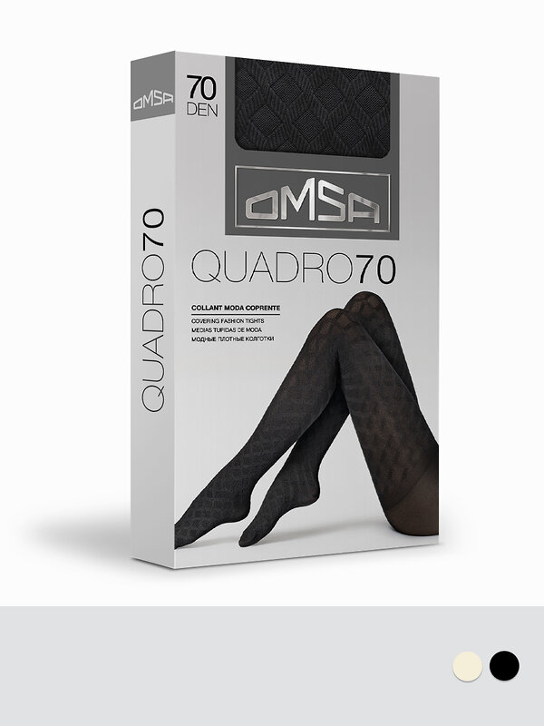 Omsa Колготки 604507 QUADRO 70 (квадраты) Avorio (Молочный)