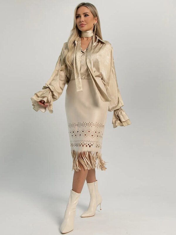 LT Collection Юбка 604907 Ю16226-10М Молочный