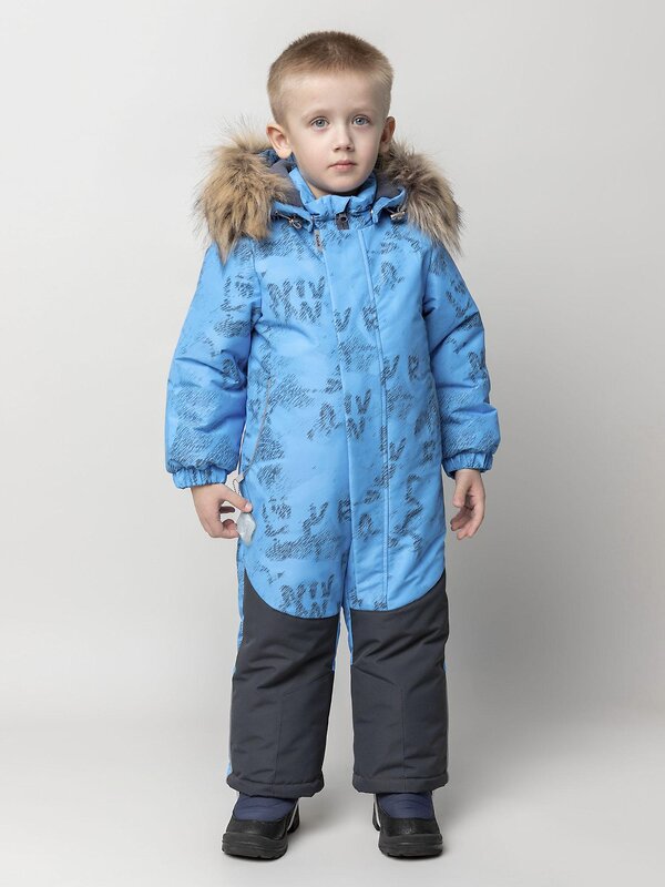 BATIK Комбинезон 605549 0315-27з-1 Принт деним/т.синий