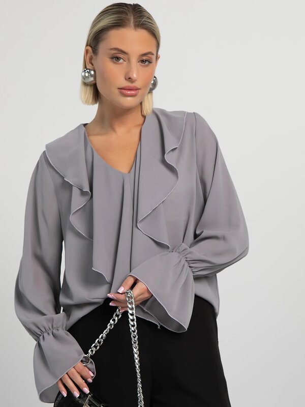 LT Collection Блуза 605566 Б16234-8М Серый