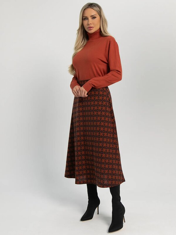 LT Collection Юбка 606202 Ю16237-53М Коричневый