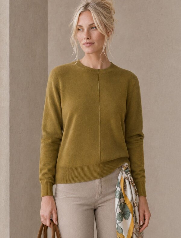 VILATTE Джемпер 606244 D39.441 темно-лаймовый
