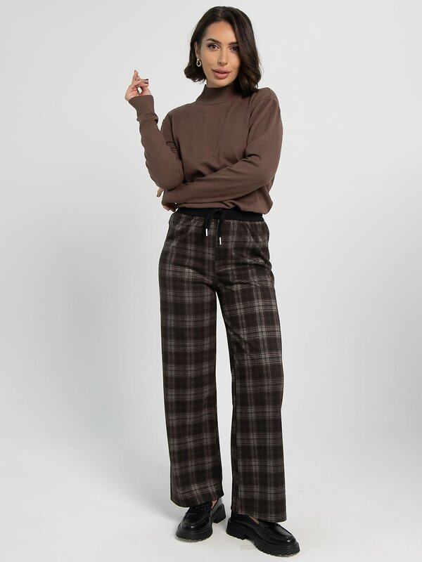 LT Collection Брюки 606899 Б16337-20М коричневые/клетка
