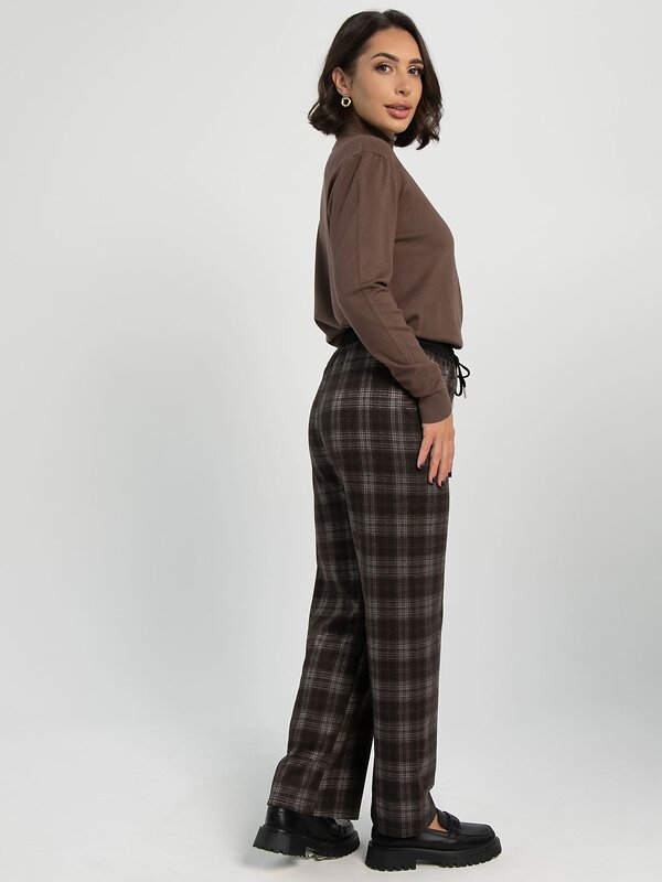 LT Collection Брюки 606899 Б16337-20М коричневые/клетка