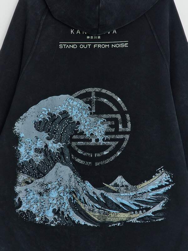 MARK FORMELLE Худи 606919 121825 ACID WASH черный +печать