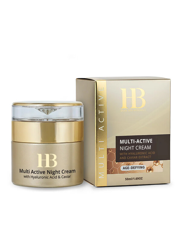 HB (Health & Beauty) Мультиактивный ночной крем для лица с гиалуроновой кислотой и экстрактом черной икры, 50 мл 608591 28634 