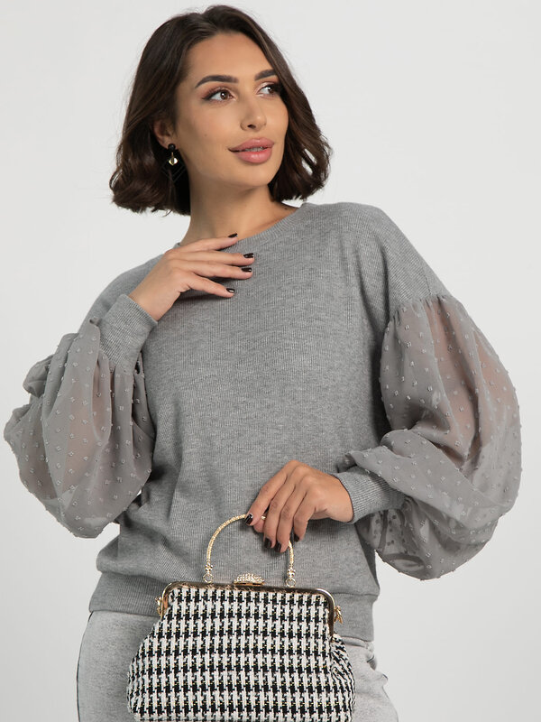 LT Collection Джемпер 608669 Б16325-1М Серый