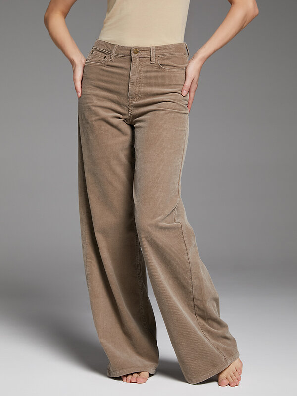 Omsa Брюки 608728 OmD 150 WIDE LEG Брюки вельвет жен. Beige (Бежевый)