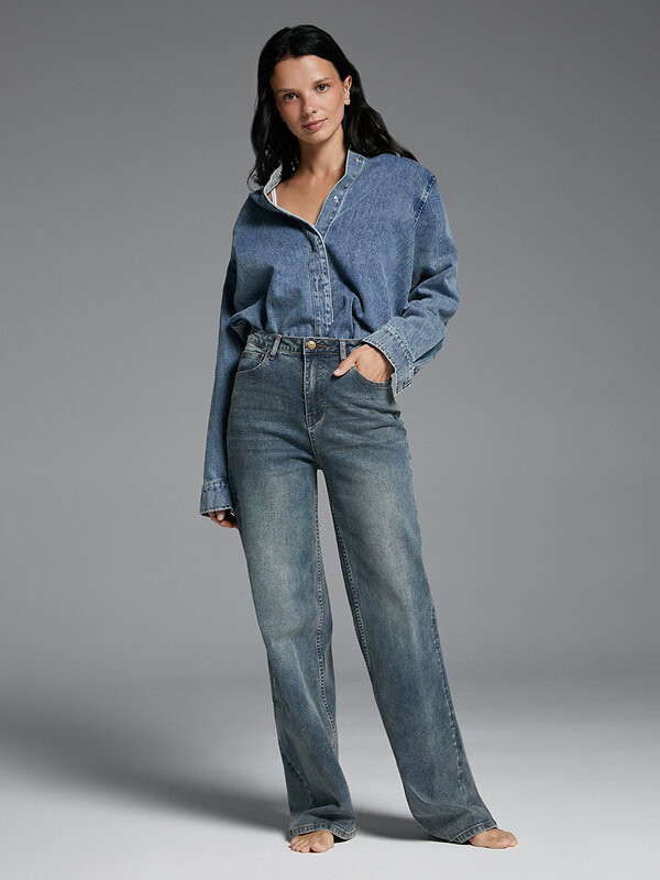 Omsa Джинсы 609318 OmD 1400 STRAIGHT Grigio Jeans Wash (Серый)