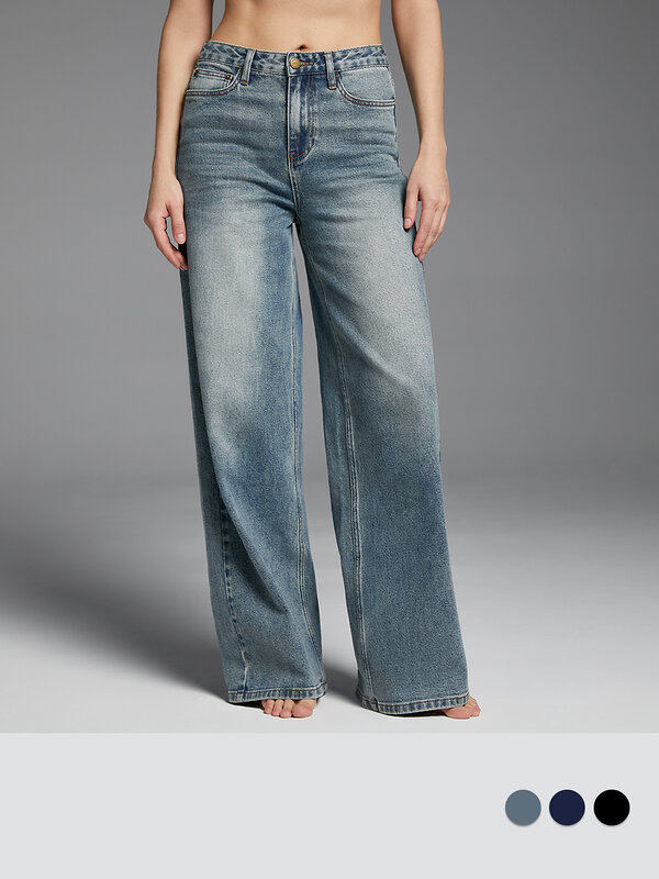 Omsa Джинсы 609319 OmD 1500 WIDE LEG Grigio Jeans Wash (Серый)