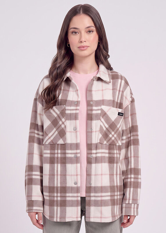 CLEVER Рубашка 609372 LJ16-103/5к св.бежевый/т.коричневый