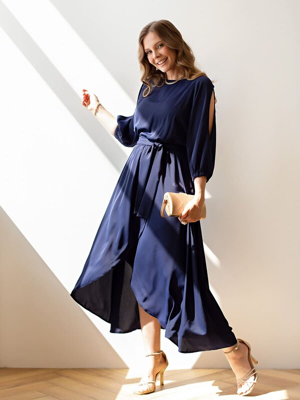 LT Collection Платье 609618 П16367-1М синий