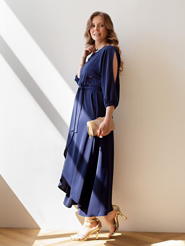 LT Collection Платье 609618 П16367-1М синий