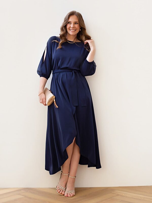 LT Collection Платье 609618 П16367-1М синий