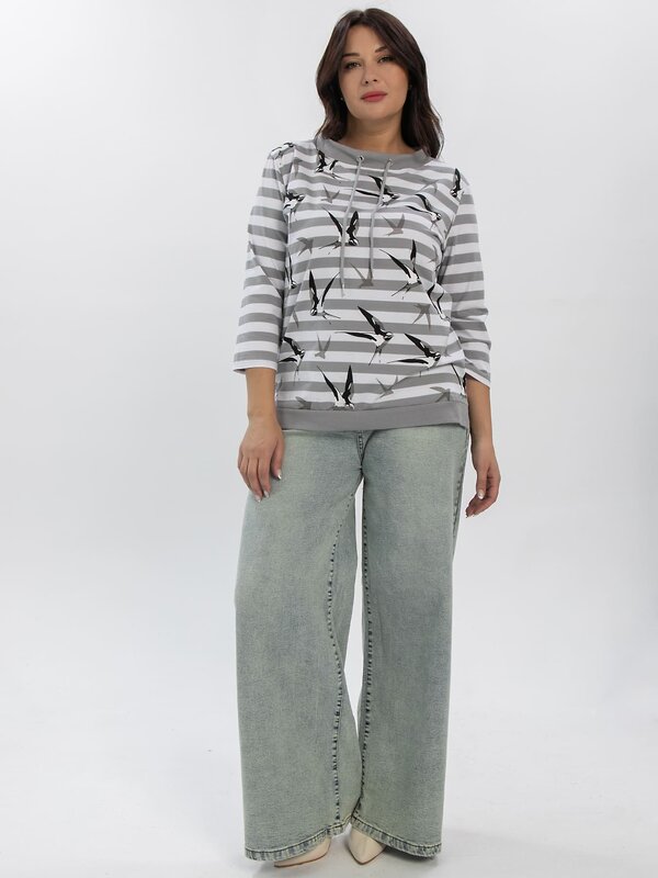 LT Collection Блуза 609629 Б16377-20М серый