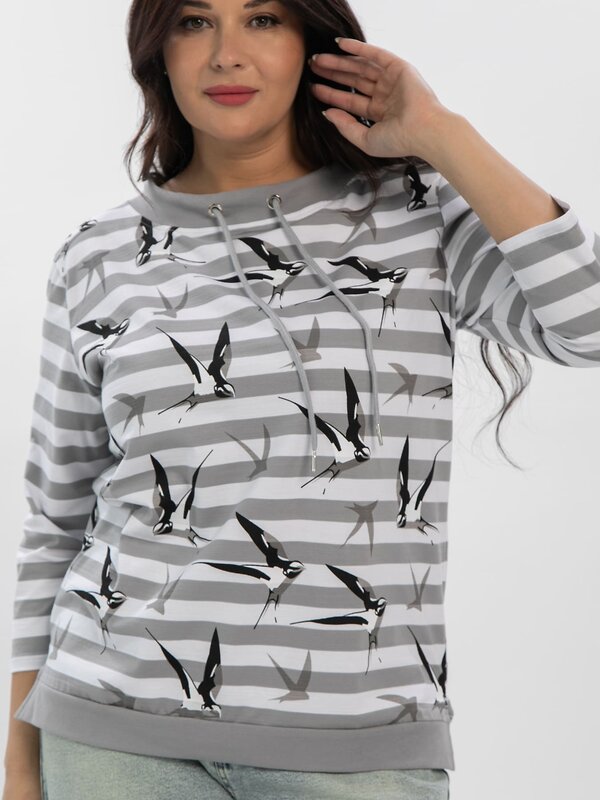 LT Collection Блуза 609629 Б16377-20М серый