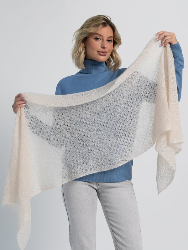 LT Collection Шарф 609848 ВП06-1М Молочный