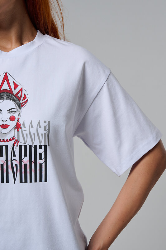Натали Футболка 609936 8580 белая+королевна