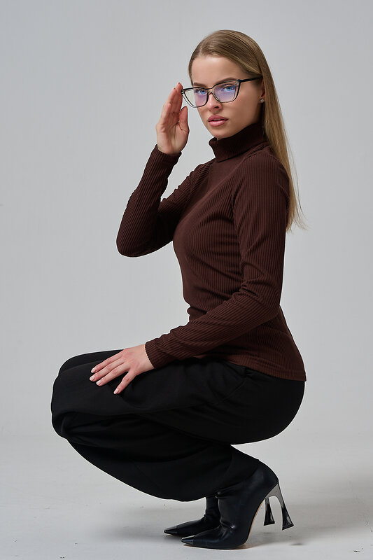 Натали Водолазка 609944 14648 шоколад