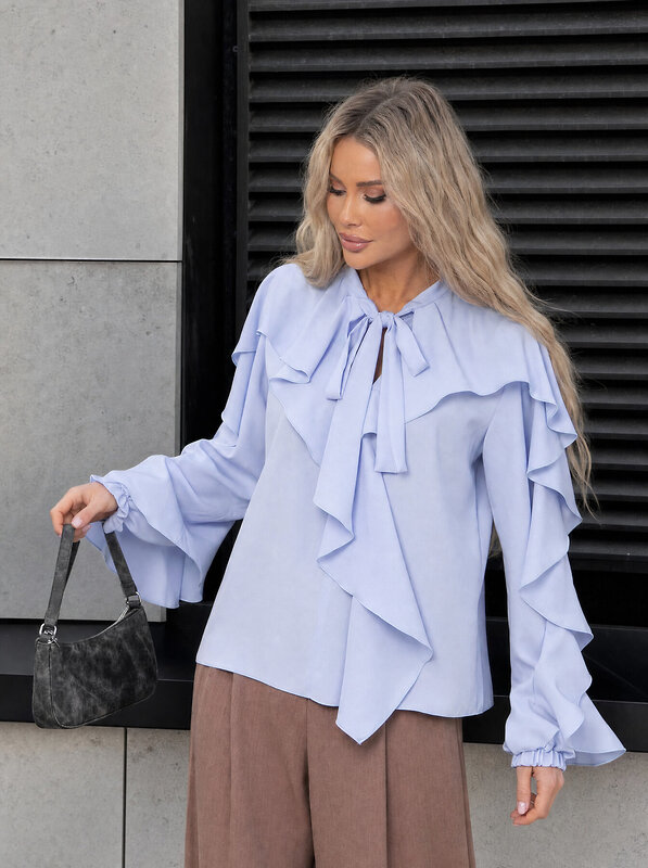 LT Collection Блуза 611042 Б16395-5М Голубой