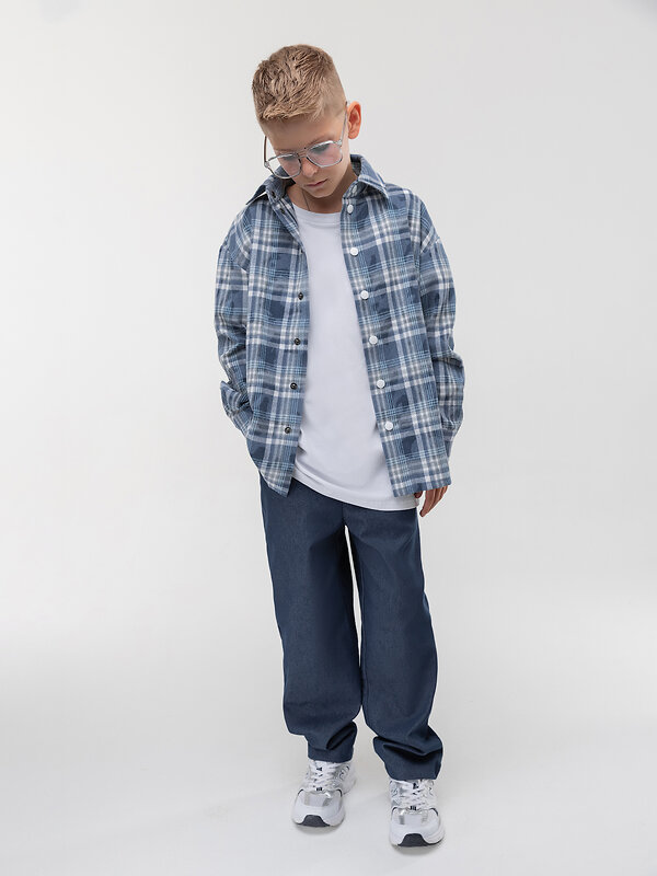 Bodo Рубашка 611495 38-30МU серо-синий