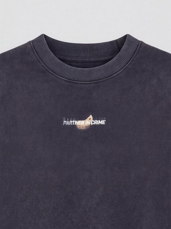 MARK FORMELLE Свитшот 611505 123437/1 ACID WASH графит +печать2