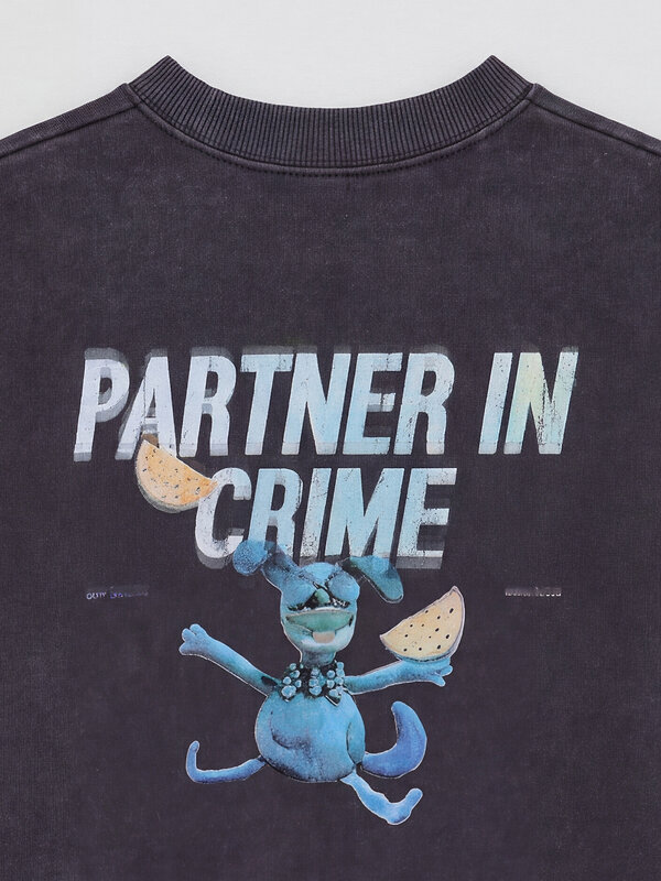 MARK FORMELLE Свитшот 611505 123437/1 ACID WASH графит +печать2