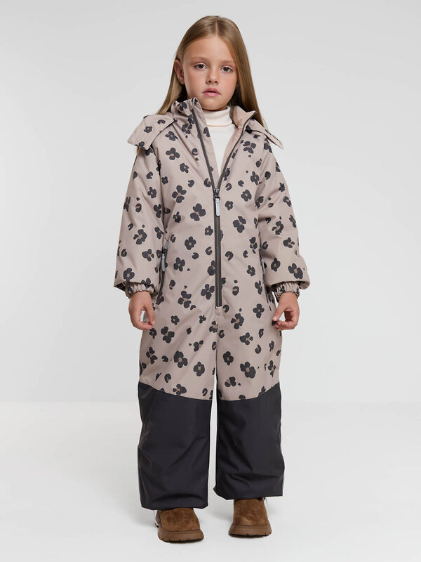 CROCKID Комбинезон 612007 ВК 60111/н/10 ГР бежевый, цветочки пятнышки