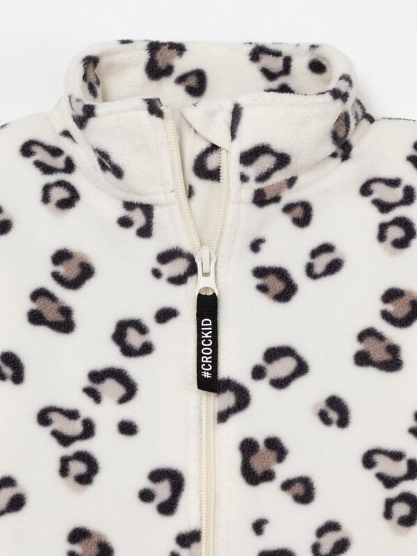 CROCKID Куртка 612017 ФЛ 34025-1/н/50 ГР светло-молочный, дикий леопард