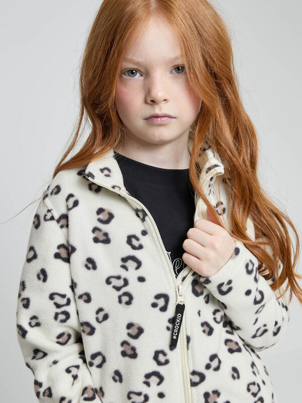 CROCKID Куртка 612018 ФЛ 34025/н/50 ГР светло-молочный, дикий леопард