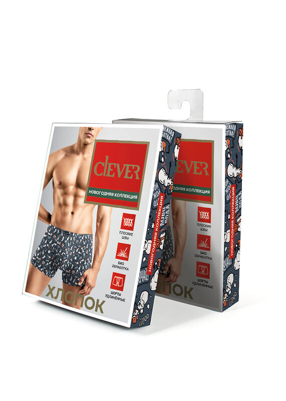 CLEVER Трусы 612070 MSH461131 джинсовый/белый