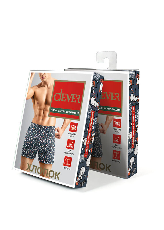 CLEVER Трусы 612071 MBX461131 джинсовый/белый