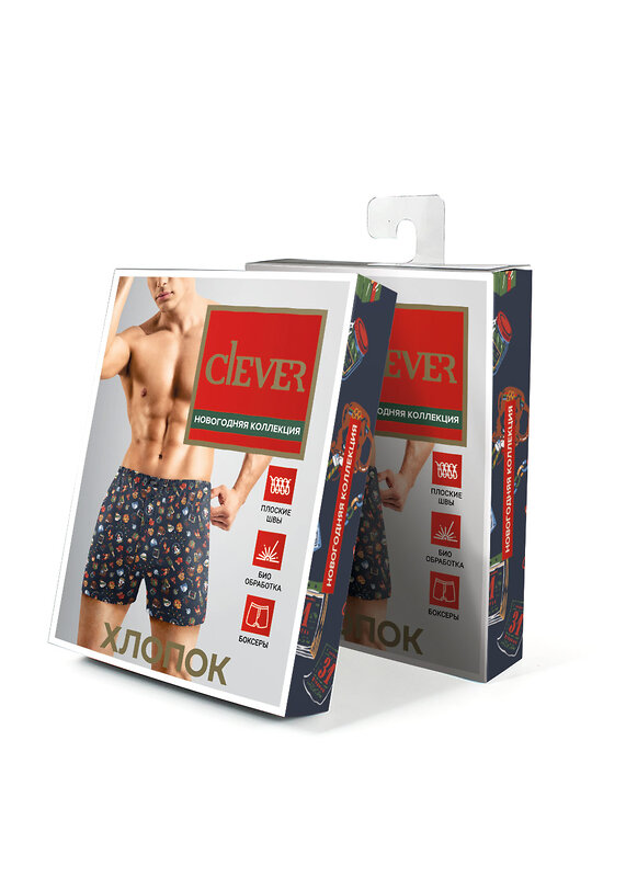 CLEVER Трусы 612078 MBX461041 чёрный/красный