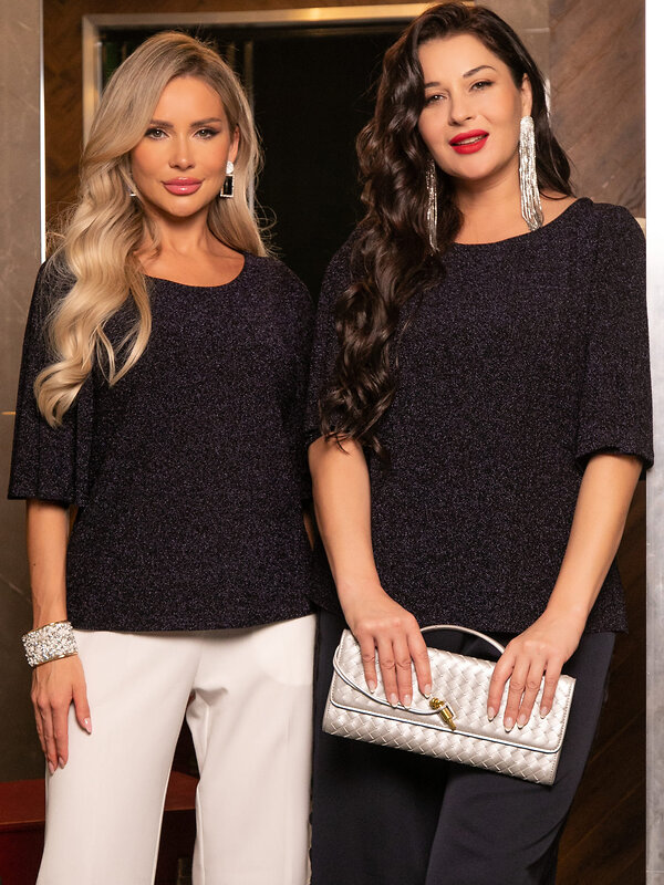 LT Collection Блуза 612632 Б16274-1М Синий