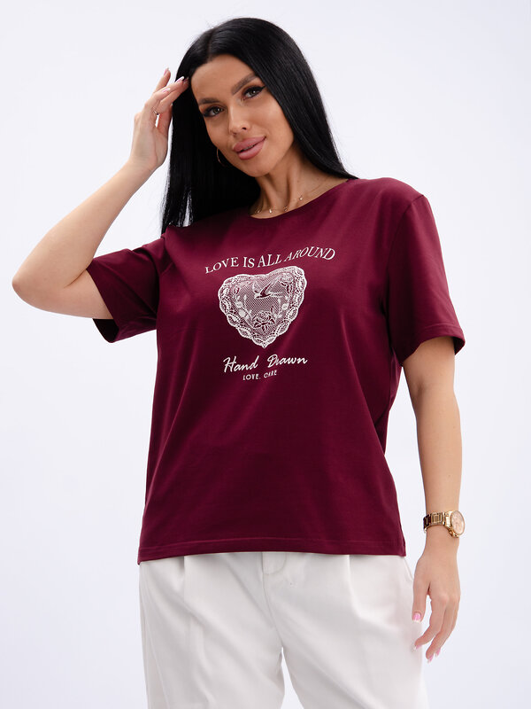 Malina Футболка 612938 ФЖ-54 бордовый