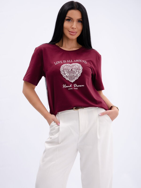 Malina Футболка 612938 ФЖ-54 бордовый