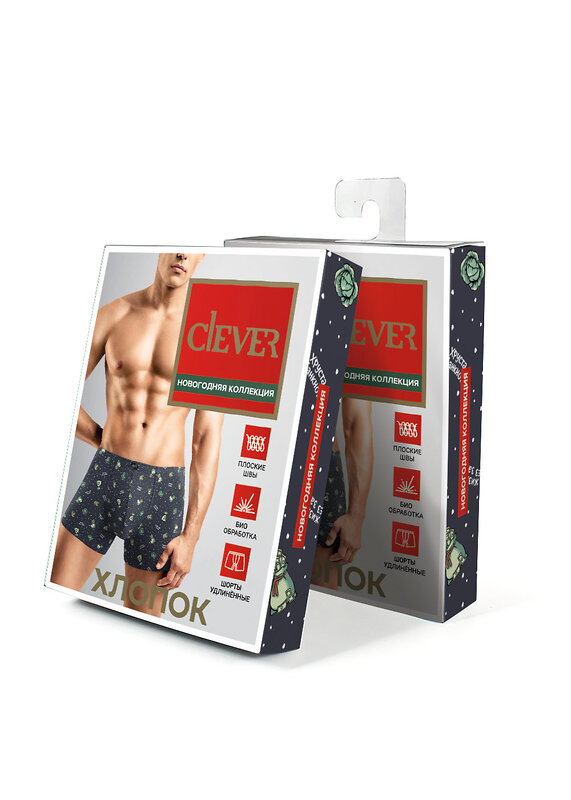 CLEVER Трусы 613083 MSH461121 чёрный/св.зелёный