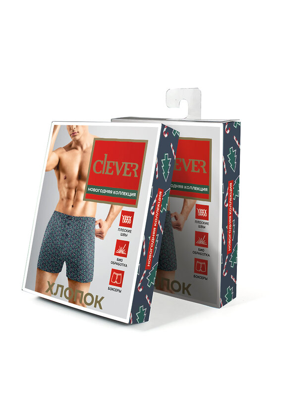 CLEVER Трусы 613087 MBX461061 т.синий/т.зелёный